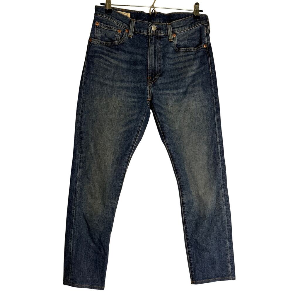 Levi Strauss Premium Lot Skinny Tapered Jeans Men 33 x 30 Denim Dark Wash